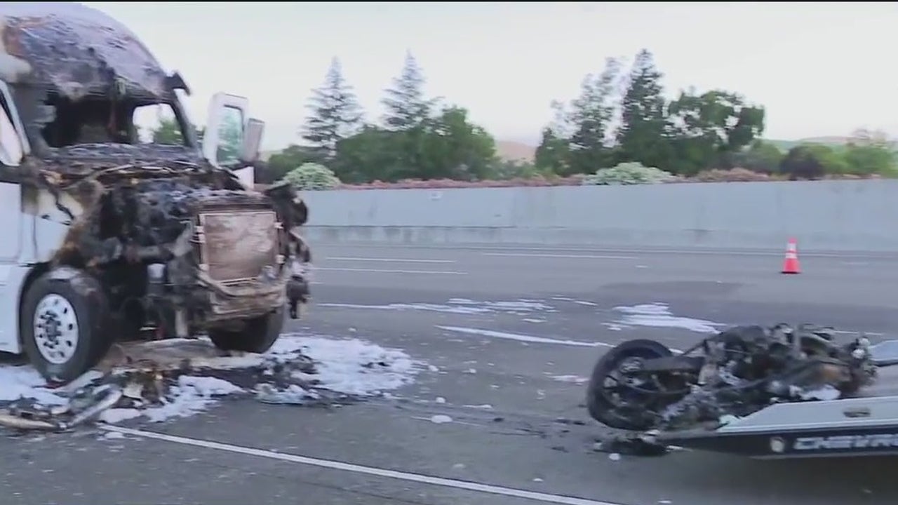 Motorcyclist Killed in Fiery I-580 Crash Livermore