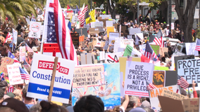 ‘No Kings’ protest stays peaceful as thousands rally in San Francisco