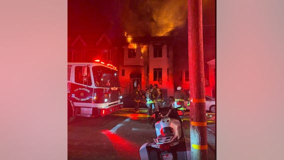 4-alarm fire races through San Francisco row house, displacing dozens