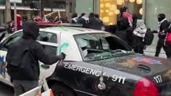 Cop cars, Waymos lit on fire amid anti-ICE protests in Los Angeles, San Francisco