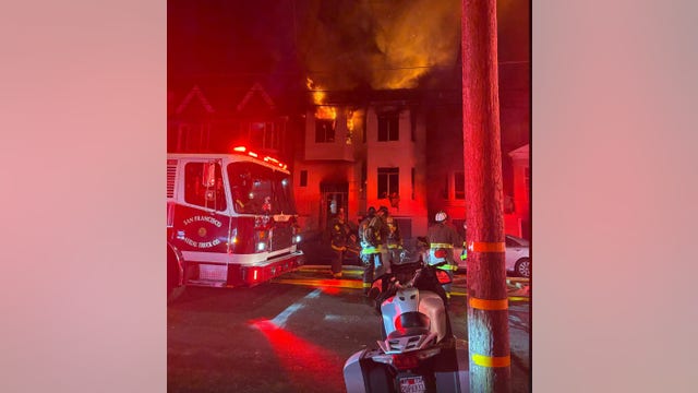 4-alarm fire races through San Francisco row house, displacing dozens