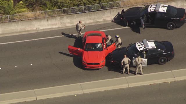 Wild CHP chase from East Bay to Milpitas ends in freeway arrest