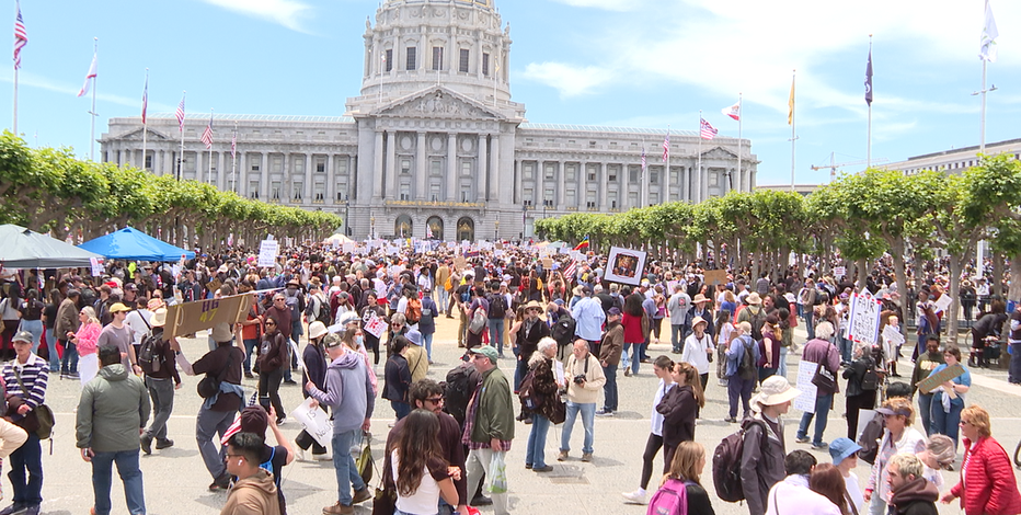 Thousands gather for 'No Kings' anti-Trump protests in Bay Area