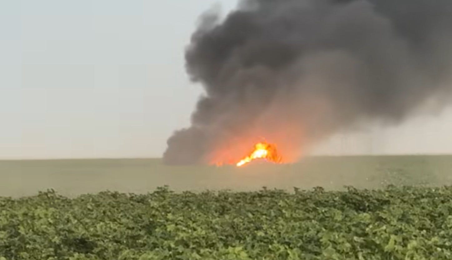 VIDEO: Pilot OK after fiery Navy jet crashes in California cotton field