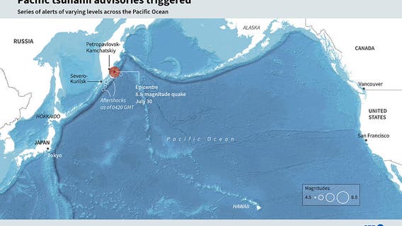 Is there a tsunami warning in California?