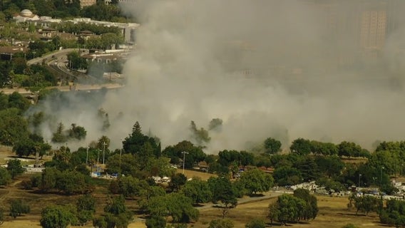 Fire ignites near San Jose homeless encampment