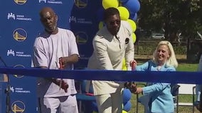 Warriors unveil refreshed Oakland park with help from NBA legends