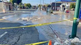 Water main break in Alameda repaired after causing sinkholes, road closures