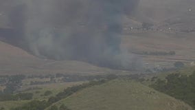 Brush fire erupts near Dublin