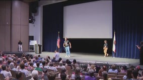 Rep. Swalwell takes aim at Trump administration at Hayward town hall
