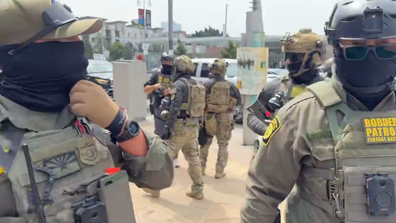 Border Patrol agents post up outside Newsom's 'BIG BEAUTIFUL PRESS CONFERENCE'