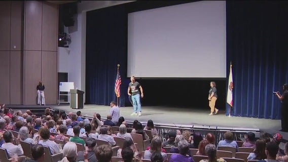 Rep. Swalwell takes aim at Trump administration at Hayward town hall