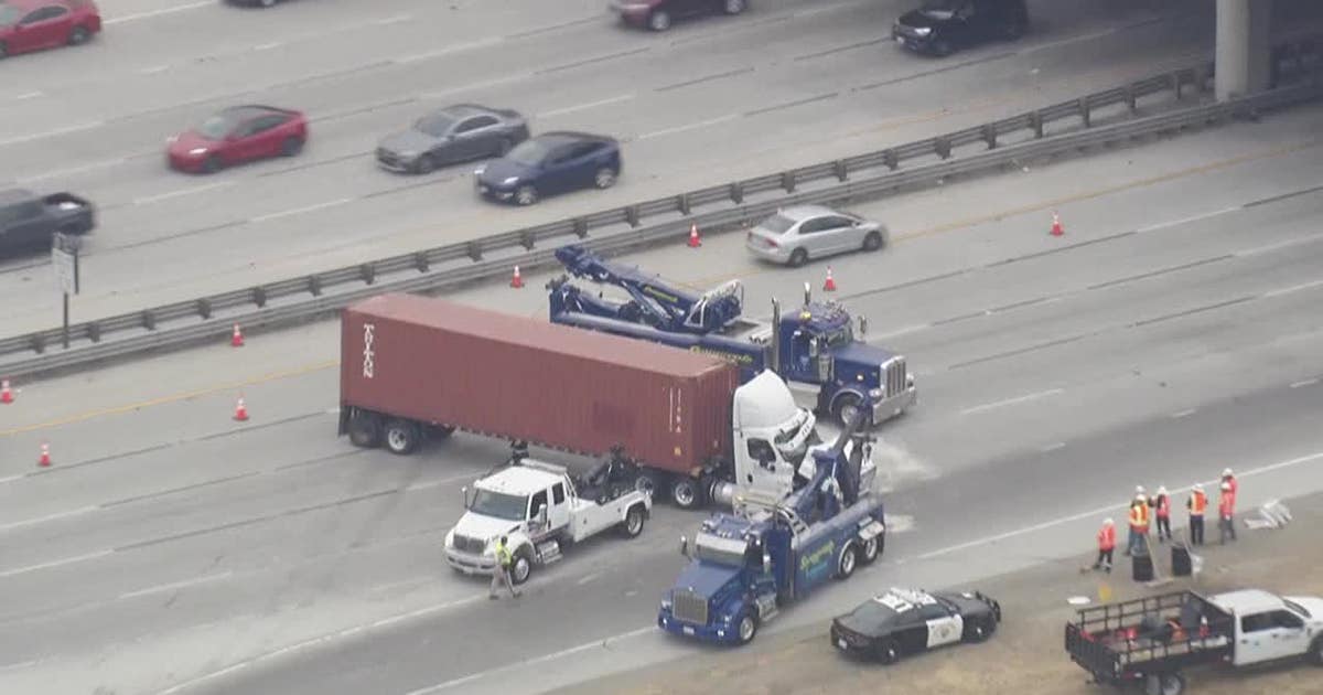 Big rig overturns on Highway 101 in San Jose | KTVU FOX 2