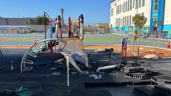 San Francisco school playground reopens after arson