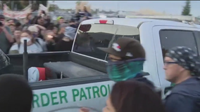 Protesters surround Border Patrol in Alameda, authorities deploy flash bangs