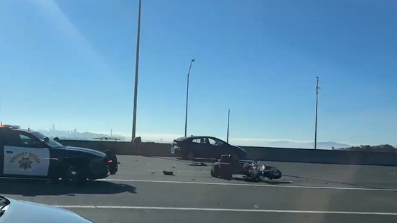 Fatal crash involving motorcycle blocks lanes of I-80 in Emeryville