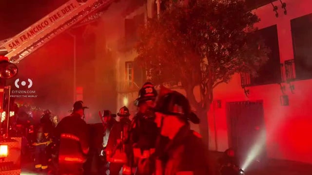 3-alarm fire raging in SF Marina district; 3 firefighters injured
