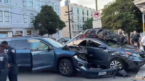 SFPD pursuit ends in car crash in Nob Hill