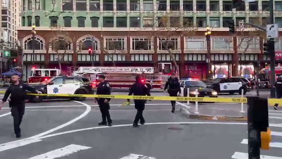 Person, dog shot by police in San Francisco’s Union Square