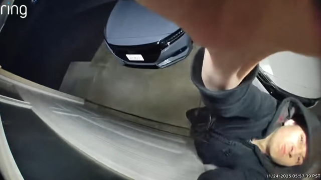 Suspect tears down Ring camera amid string of Hayward car break-ins