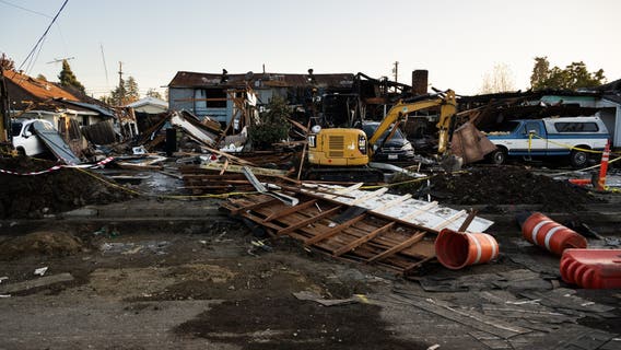 Hayward explosion captured in dramatic images