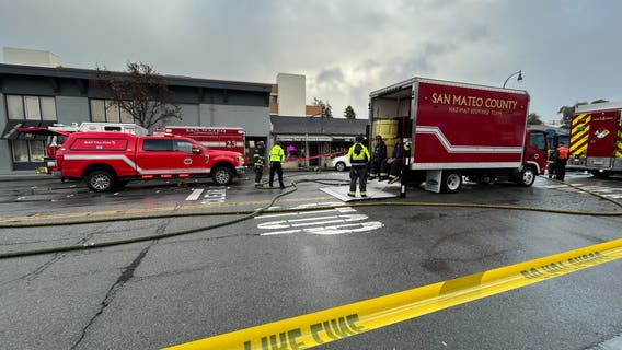 San Mateo hazmat crews clear noxious ‘acidic solution’ that left person hospitalized