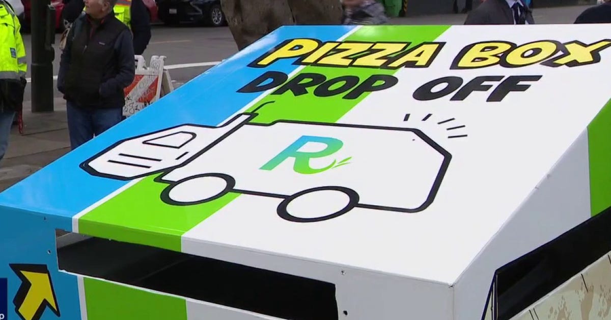 San Francisco's North Beach debuts pizza-box trash cans to cut down on clutter