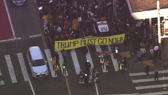 "ICE out!" protesters rally across the Bay Area