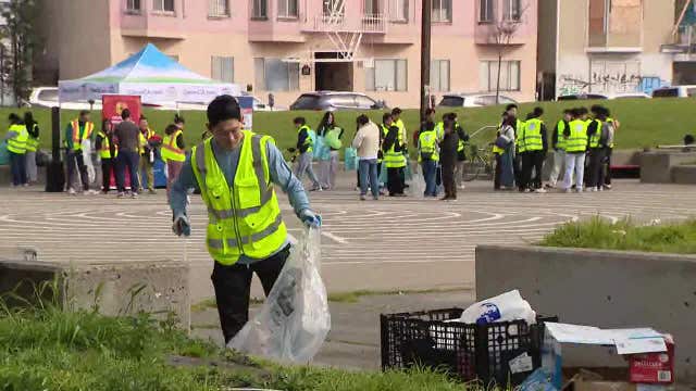 Oakland community members clean streets ahead of Lunar New Year