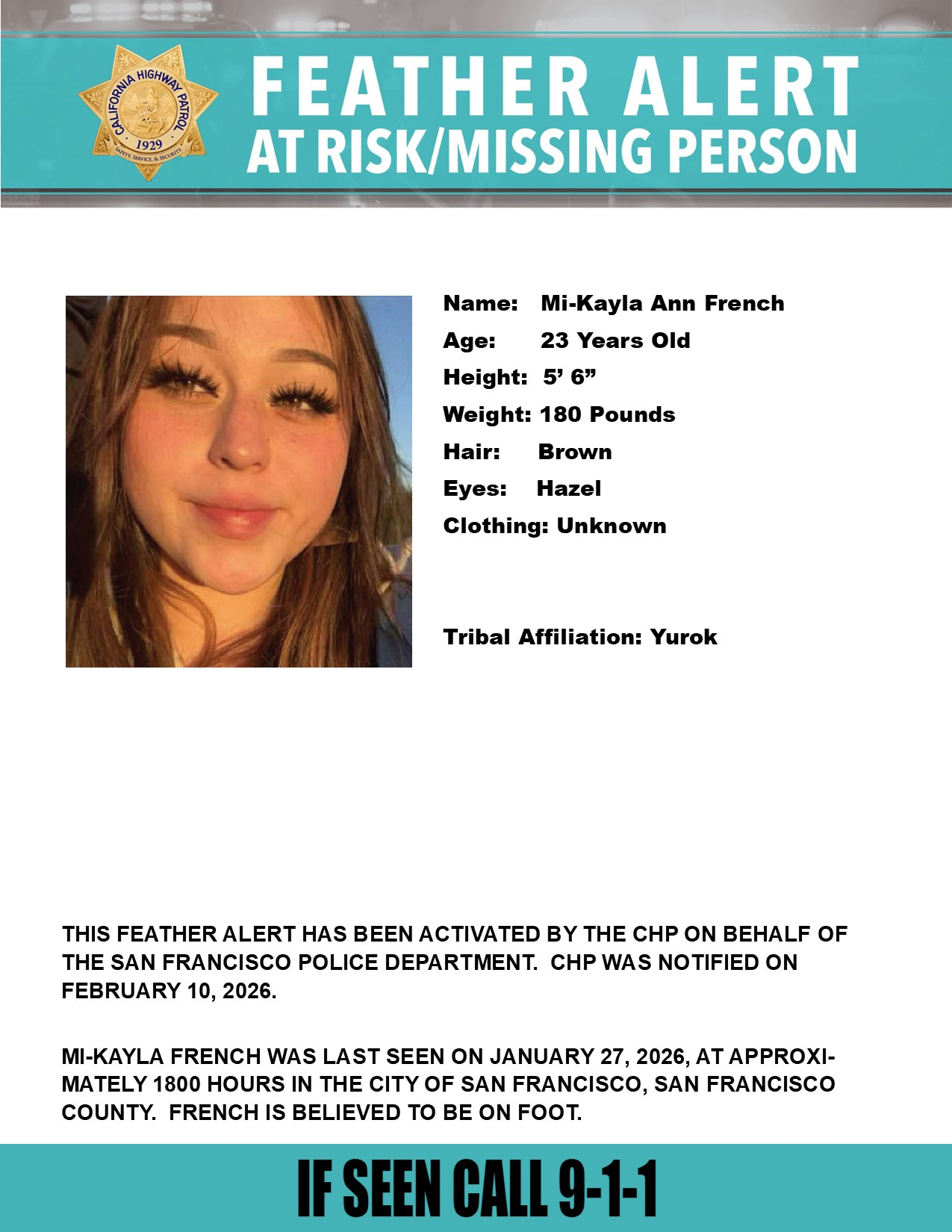 Woman missing from indigenous community last seen in San Francisco