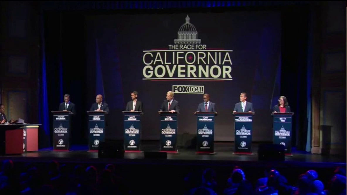 Seven candidates faced off as KTVU Fox 2 aired California’s first statewide gubernatorial debate of the year