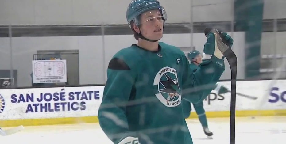 San Jose Sharks' star Macklin Celebrini back on the ice