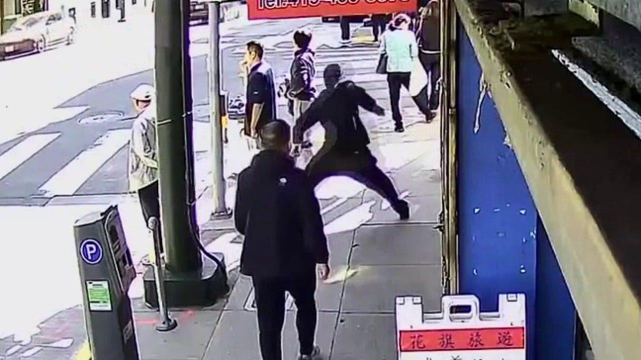 Violent stabbing attack in San Francisco's Chinatown captured on video