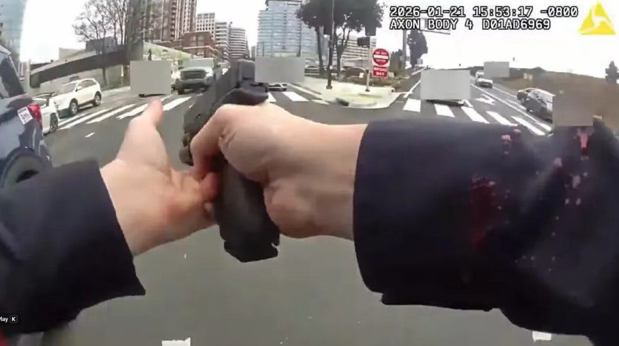 Newly released bodycam video shows moment sergeant was shot in the head