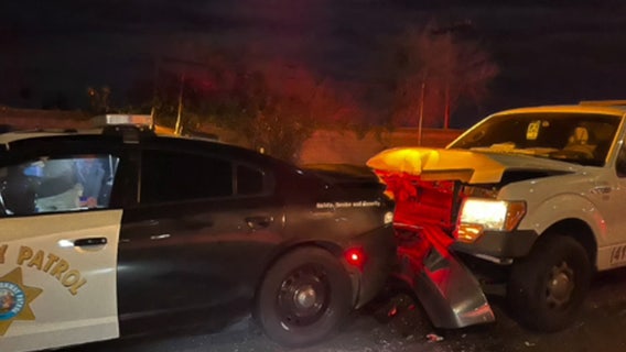 Driver watching YouTube crashes into CHP car on Highway 101