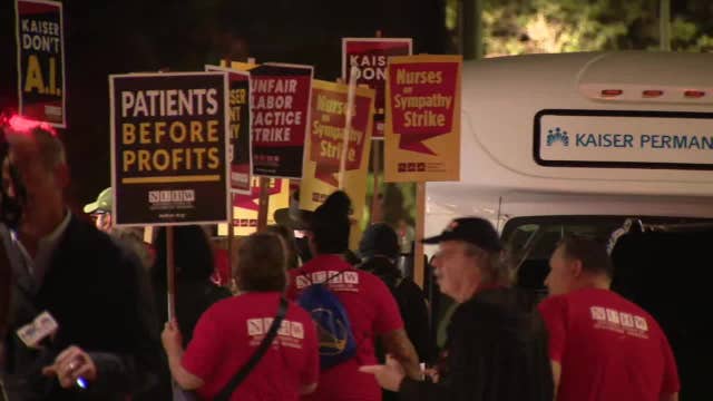 Thousands of Kaiser nurses, therapists walk off job in one-day strike
