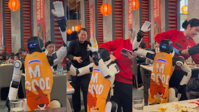 Dancing robot won't stop routine at Cupertino hot pot restaurant