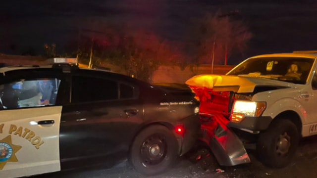 Driver watching YouTube crashes into CHP car on Highway 101