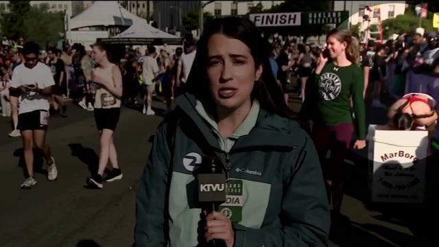Viral moment: Oakland marathoner loses lunch in KTVU live shot