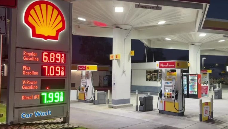 Bay Area gas prices climb to an average of more than $6 a gallon