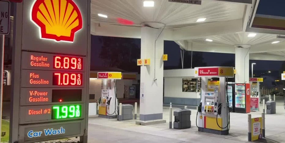 Bay Area gas prices climb to an average of more than $6 a gallon