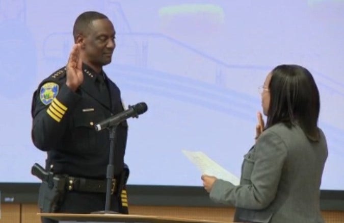 Former Oakland Police Chief Floyd Mitchell sworn in as Fremont’s top cop