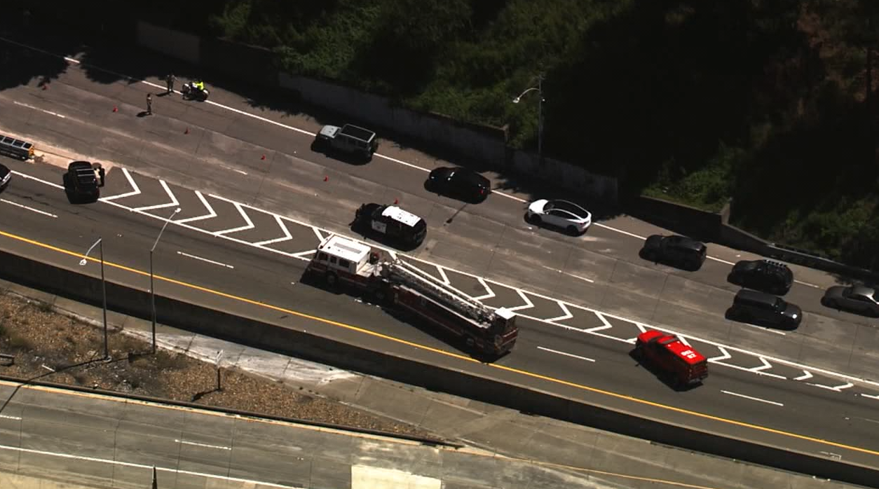 Crash, vehicle fire snarls traffic on eastbound Highway 24 in Orinda