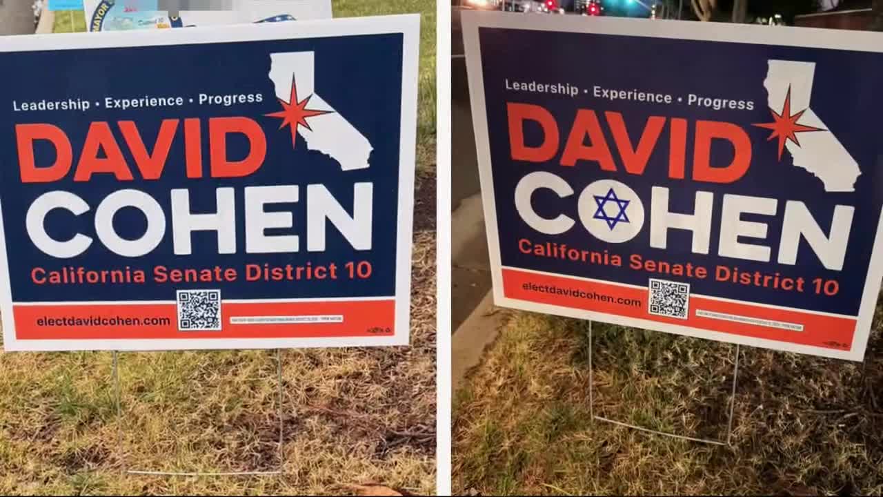 San Jose councilmember's campaign signs for state office defaced with antisemitic vandalism