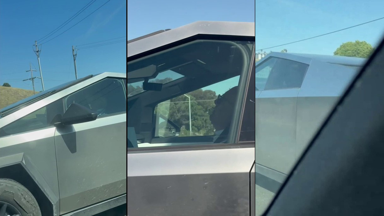 Is this Cybertruck driver asleep at the wheel? See the video
