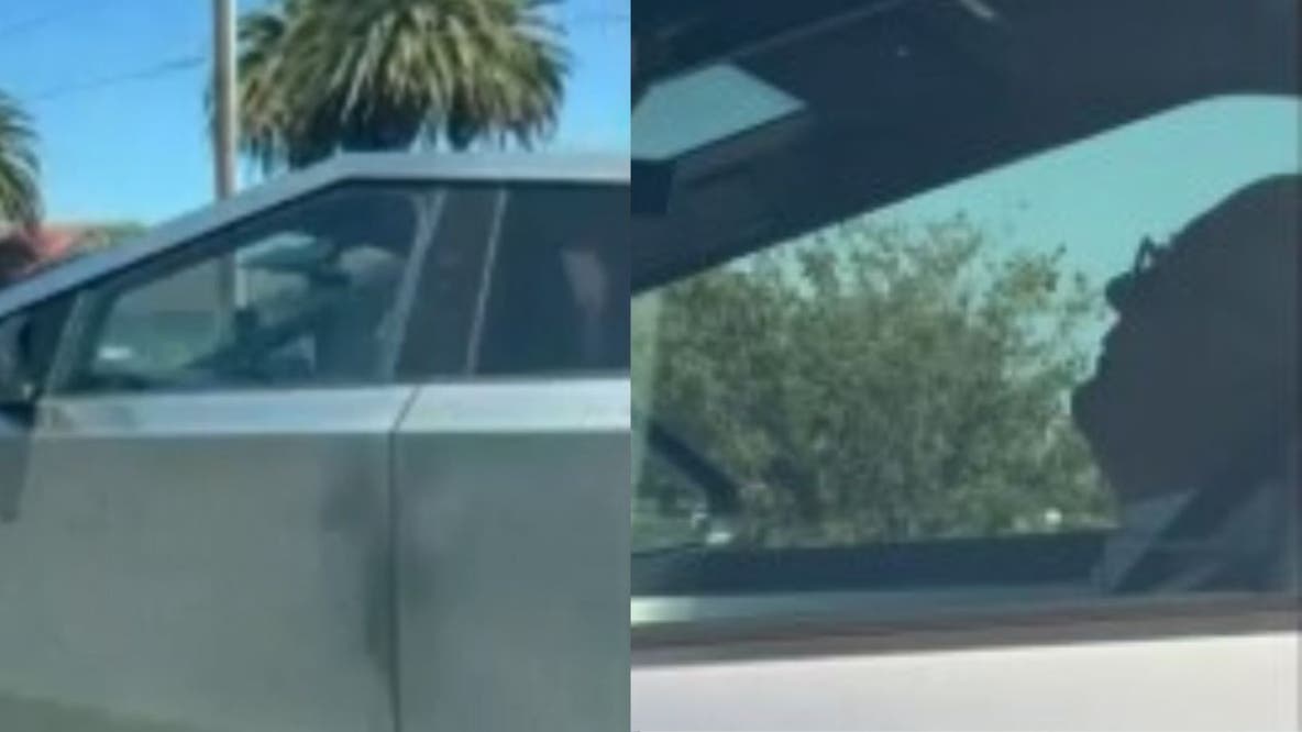 Is this Cybertruck driver asleep at the wheel? See the video