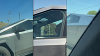 Is this Cybertruck driver asleep at the wheel? See the video
