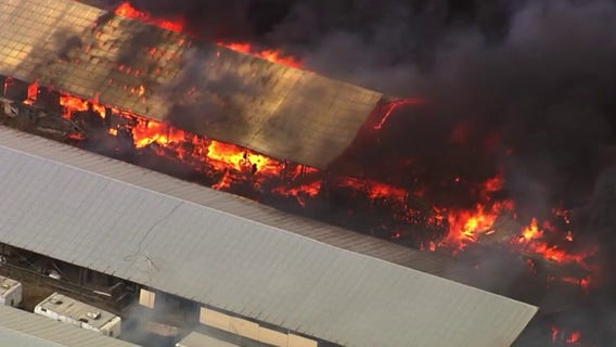 Fireball erupts as massive Livermore fire scorches barns, vegetation