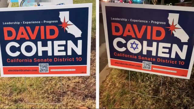 San Jose councilmember's campaign signs for state office defaced with antisemitic vandalism