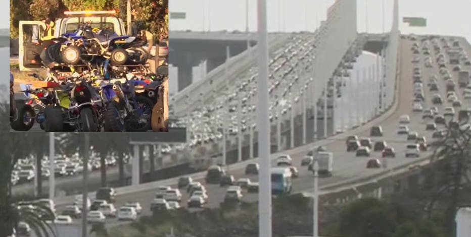 Dirt bike takeover shuts down Bay Bridge; 70 bikes impounded